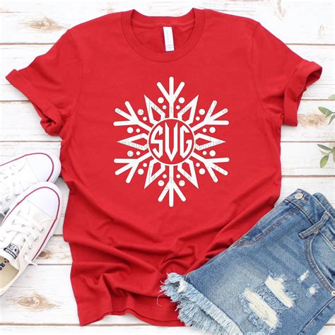 Split Snowflake SVG Snowflake Monogram SVG Winter SVG - Etsy