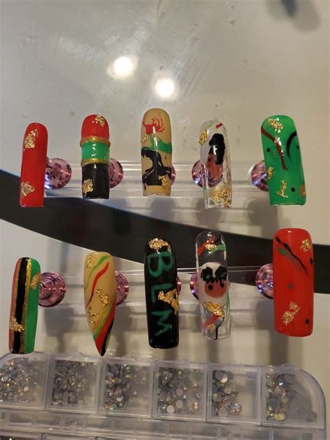 Juneteenth nail art 🎨 Skateboard, Nails, Skateboarding, Finger Nails ...