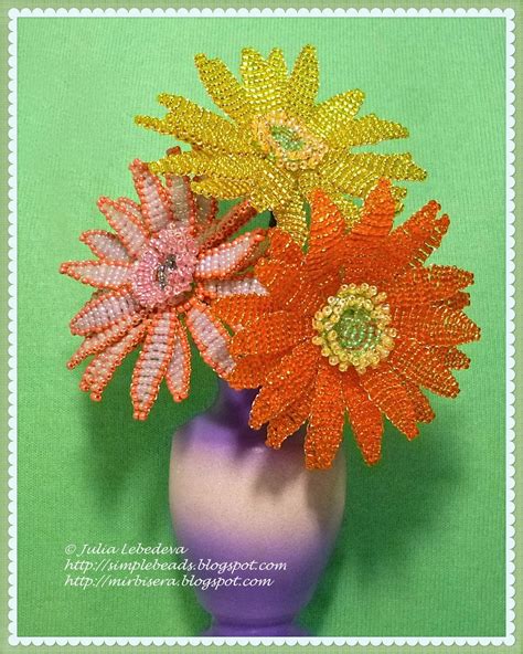 Beading for the very beginners: Gerbera