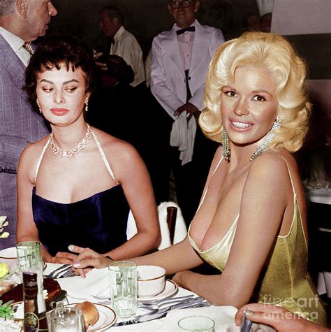 Sophia Loren and Jayne Mansfield 1957 - In Color Photograph by Doc Braham - Pixels