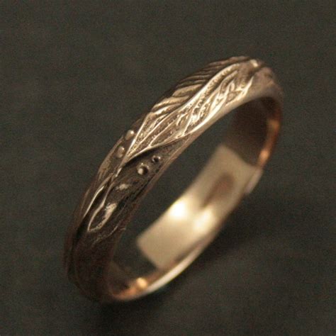 Band Elf Ring Leaf Band Elven Ring Elven Jewelry Recycled Gold | Etsy