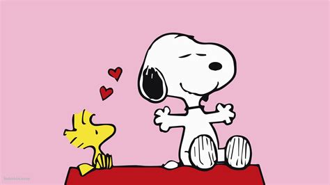 かわいいスヌーピーとウッドストック / ピンク / SNOOPY(1920x1080px)のデスクトップPC用の壁紙 | 高画質 | 壁紙キングダム