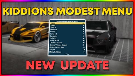 NEW UPDATE! Kiddion's Modest Menu v0.9.2 - YouTube