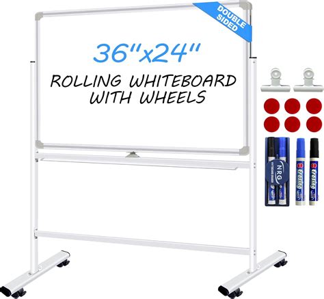 48x36 Double Sided Mobile Whiteboard with Stand - Nepal | Ubuy