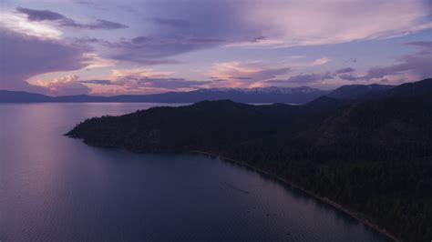 Lake Tahoe Circa-2019 Aerial View Of Lake Stock Footage SBV-347719940 ...