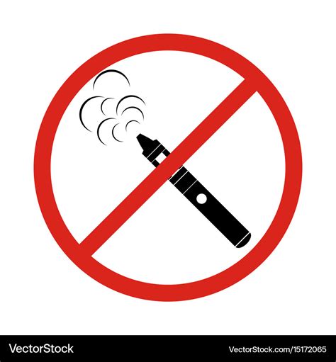 Vaping icons no no smoking sign Royalty Free Vector Image