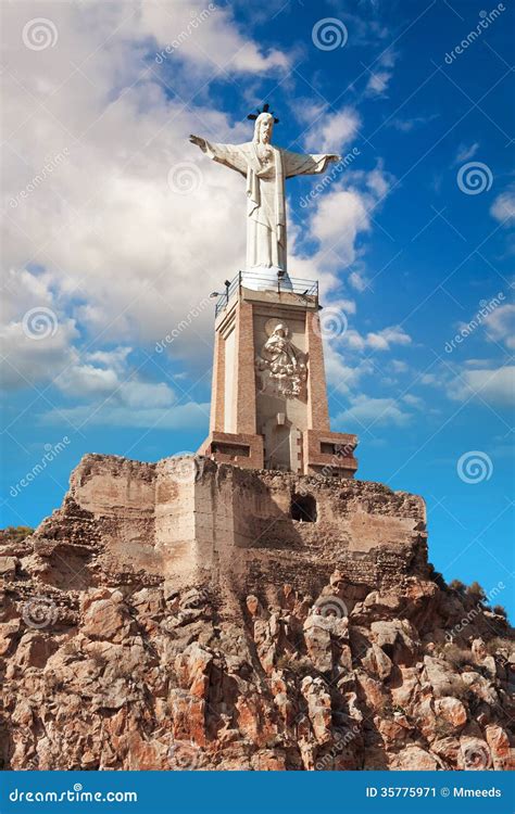 Monteagudo, Statue Of Jesus Near Murcia, Spain Stock Image - Image ...