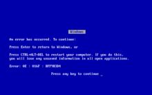 Blue screen of death - Wikiwand