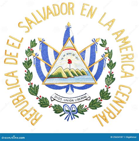 El Salvador Coat Of Arms Royalty Free Stock Photography - Image: 25634187