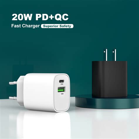 20w usb c fast charger dual ports pd qc fast charge