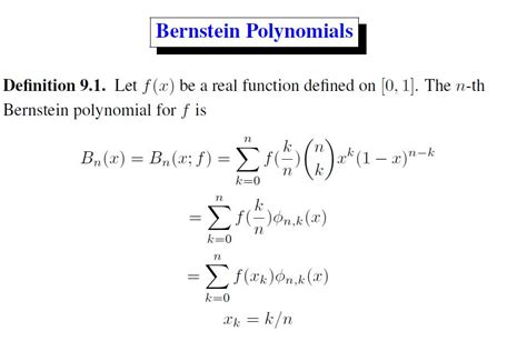 c++ - Bernstein Polynomial Interpolation - Stack Overflow