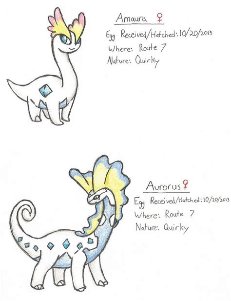 Shiny Amaura and Aurorus by Kingdragonart on DeviantArt