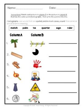 Homographs Poster (teacher made) - Worksheets Library