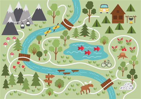 Forest Trail Map Stock Photos, Pictures & Royalty-Free Images - iStock