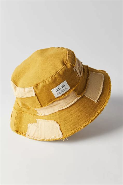 UO Frayed Patchwork Bucket Hat in 2021 | Hat aesthetic, Trendy hat, Bucket hat fashion