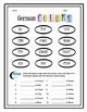 German Colors Worksheet Packet by Sunny Side Up Resources | TpT