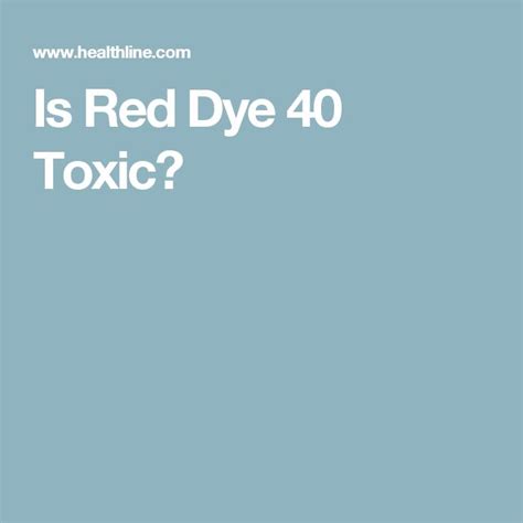 Red Dye 40: Safety, Side Effects, and Food List | Red dye 40, Food dye ...