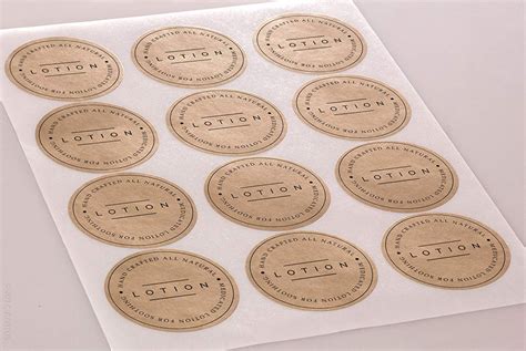 Textured Brown Kraft 2.5 inch Diameter Circle Labels for Laser and ...