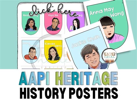 AAPI Heritage Month Bulletin Board Posters, AAPI History Posters, Asian American Pacific ...