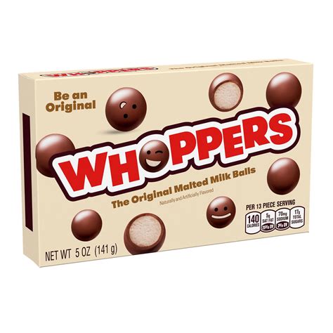 Whoppers Malted Milk Balls Candy, Box 5 oz - Walmart.com