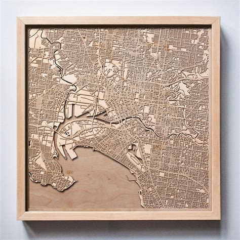 City Wood - Laser Cut Wooden Maps on Behance