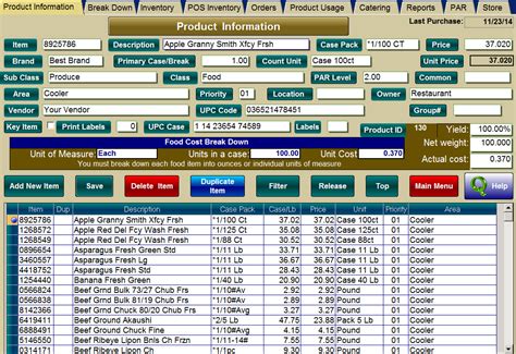 Excel Spreadsheet For Restaurant Inventory in Restaurant Inventory ...