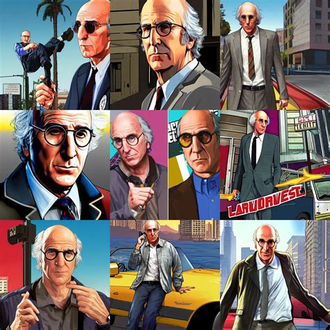 larry david in gta v promotional art by stephen bliss, | Stable Diffusion | OpenArt