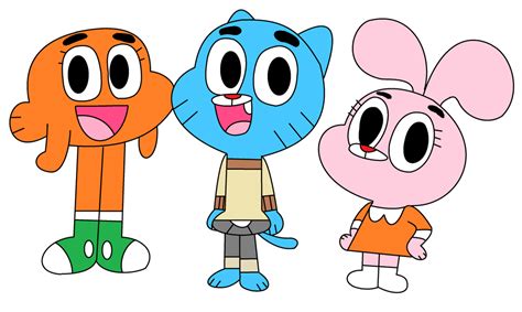 Gumball, Darwin and Anais by LuigiYoshi2210 on DeviantArt