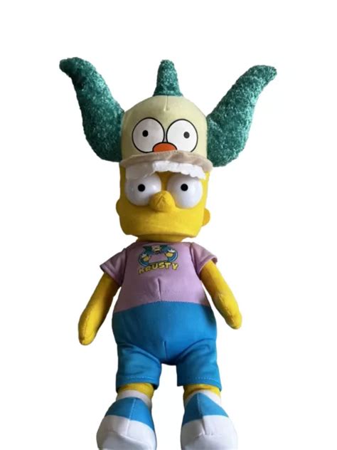 THE SIMPSONS BART Simpson 2015 With Krusty Clown Hat Doll Soft Plush Toy 19" £10.99 - PicClick UK