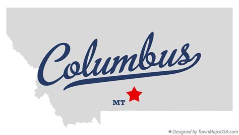 Map of Columbus, MT, Montana