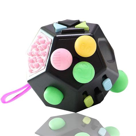 VCOSTORE 12 Sided Fidget Cube, Dodecagon Fidget Toy for Children and Adults, Stress and Anxiety ...