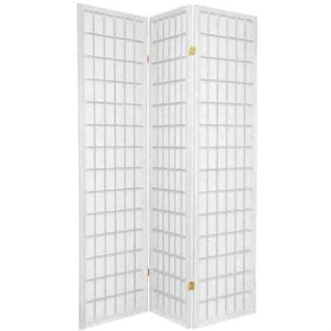 Japanese Asian Style 3-Panel Room Divider Shoji Screen in White - 54 x 1 x 70 inches - Bed Bath ...