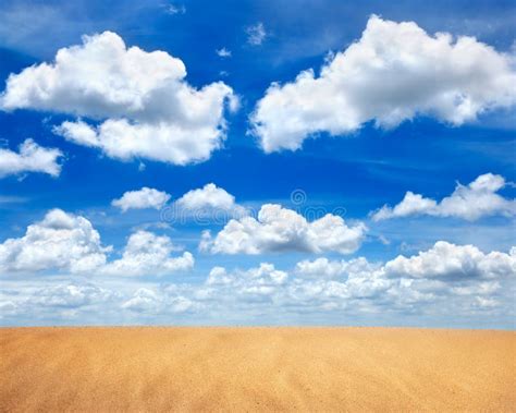 Sand desert in blue sky stock image. Image of desert - 19298473