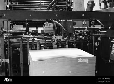 Rotary printing machine Black and White Stock Photos & Images - Alamy