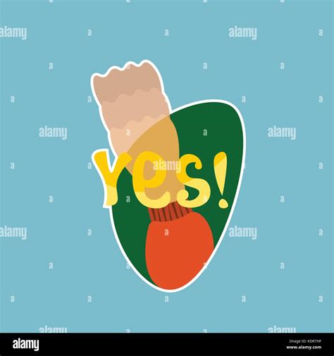 Yes Sticker Social Media Network Message Badges Design Stock Vector Image & Art - Alamy