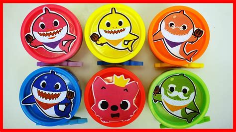 Baby Shark Play Doh Cups Learn Colors With Pinkfong Surprise Toys For Kids - YouTube