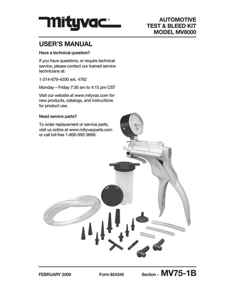 Mityvac Mityvac Vacuum Pump, 39522 Owner's manual | Manualzz