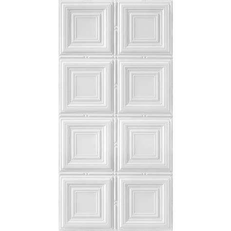 Shop Armstrong Metallaire White Patterned Surface-Mount Panel Ceiling Tile (Common: 48-in x 24 ...