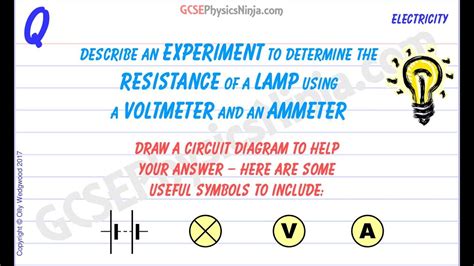 How To Find The Resistance Of A Filament Lamp - Electrical Circuits - GCSE Physics - YouTube