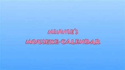 Minnie's Mouseke Calendar - Printable Word Searches