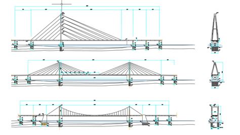 Cable-stayed Bridges free DWG | Bridge construction, Cable stayed ...