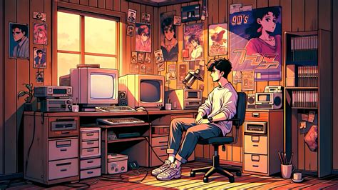 1920x1080 Resolution Lo-Fi Room Cool Anime 1080P Laptop Full HD Wallpaper - Wallpapers Den