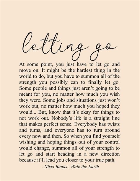 Letting Go Quotes, Moving On, Change, Growth, Inspiration, Nikki Banas - Walk the Earth Poetry ...