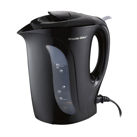 1 Liter Electric Kettle (black) - Model K2071 | ProctorSilex.com