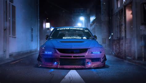 HD JDM Mitsubishi Lancer Evolution Tuning Wallpaper