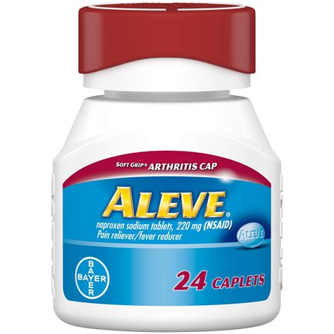 Aleve Soft Grip Arthritis Cap Pain Reliever/Fever Reducer Naproxen Sodium Caplets, 220 mg, 24 Ct ...