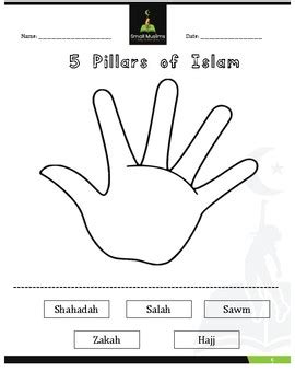 The 5 Pillars of Islam - Cut & Glue Activity by Small Muslims Co