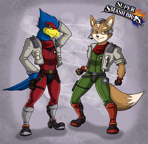 Fox and Falco + Super Smash Bros by RatchetJak on DeviantArt