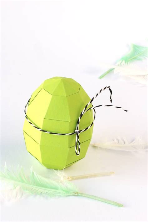 How To Make A Paper Egg (Very Easy With Free Template) | Paper craft ...