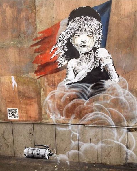 Banksy - The artwork appeared overnight on Saturday, and depicts a crying girl from the film and ...